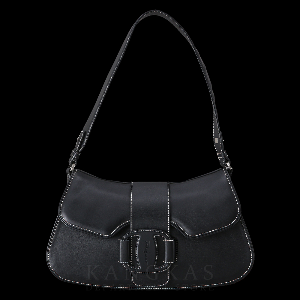 FERRAGAMO(USED)페레가모 레더 스티치 플랩 숄더백